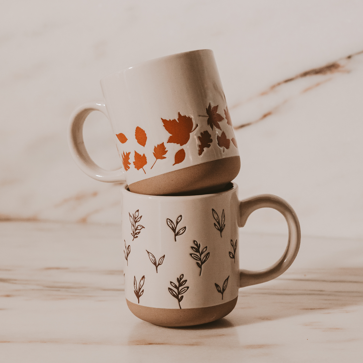 Mug - FEUILLES MARRON