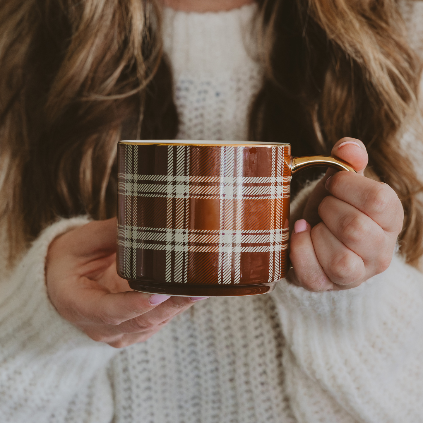 Mug - TARTAN MARRON