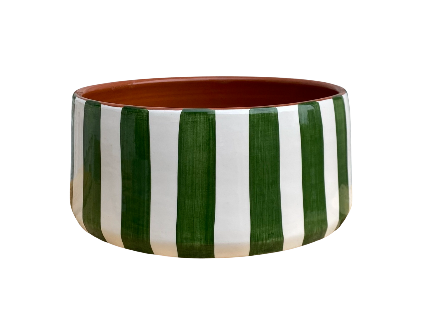 Grand saladier à rayures - VERT