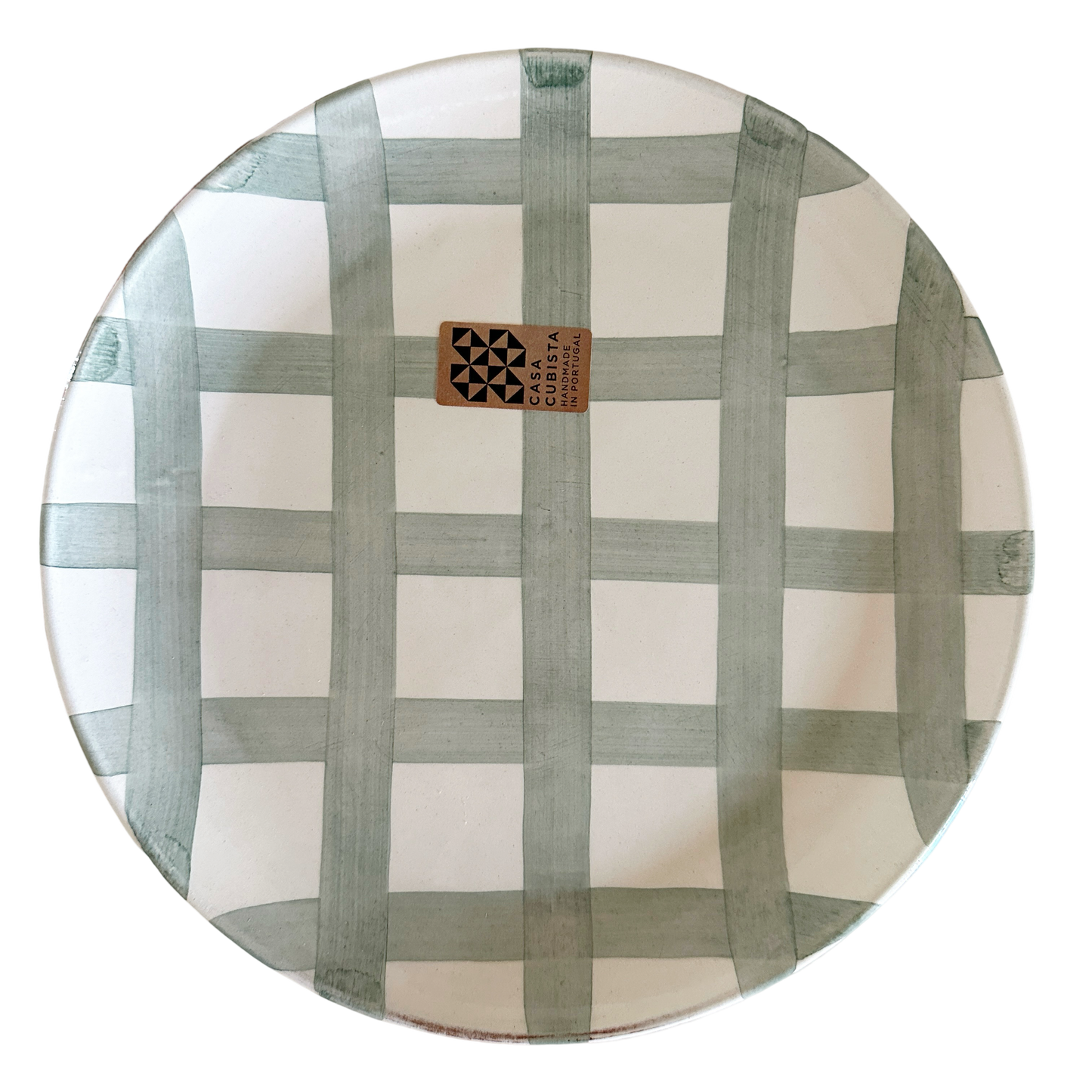 Petite assiette quadrillée - SAUGE