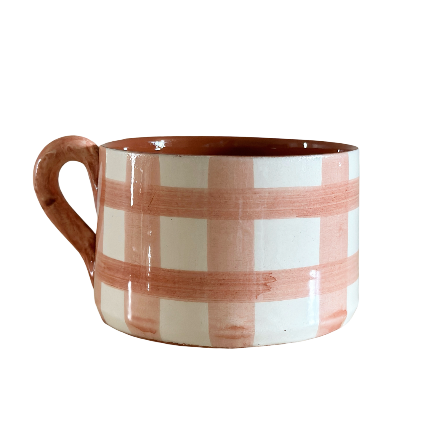 Mug quadrillé - TERRACOTTA