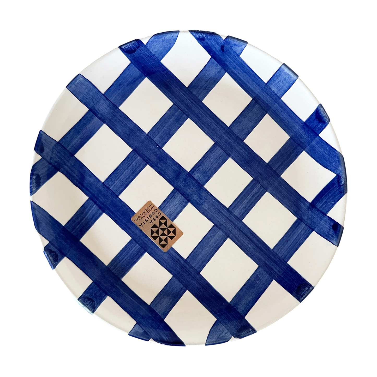 Petite assiette quadrillée - BLEU