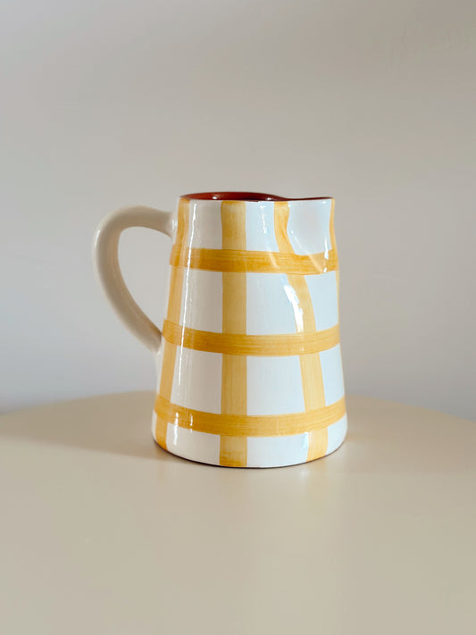 Carafe quadrillée - JAUNE