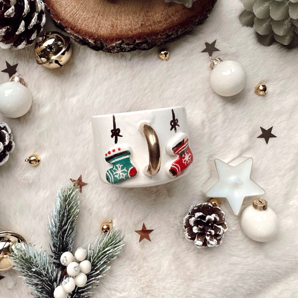 Tasse de Noël "Chaussettes de Noël" 200ml