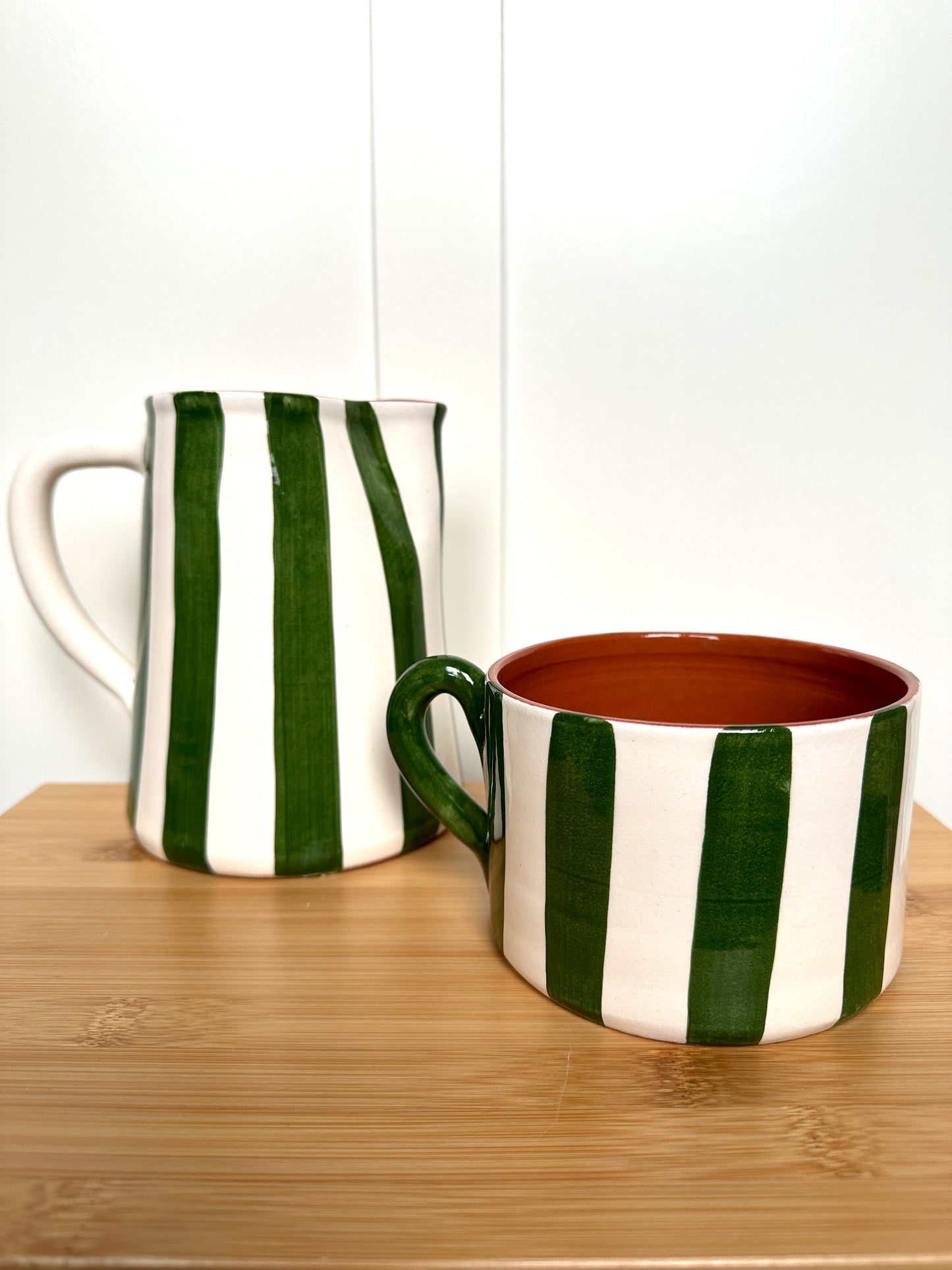 Carafe à rayures - VERT