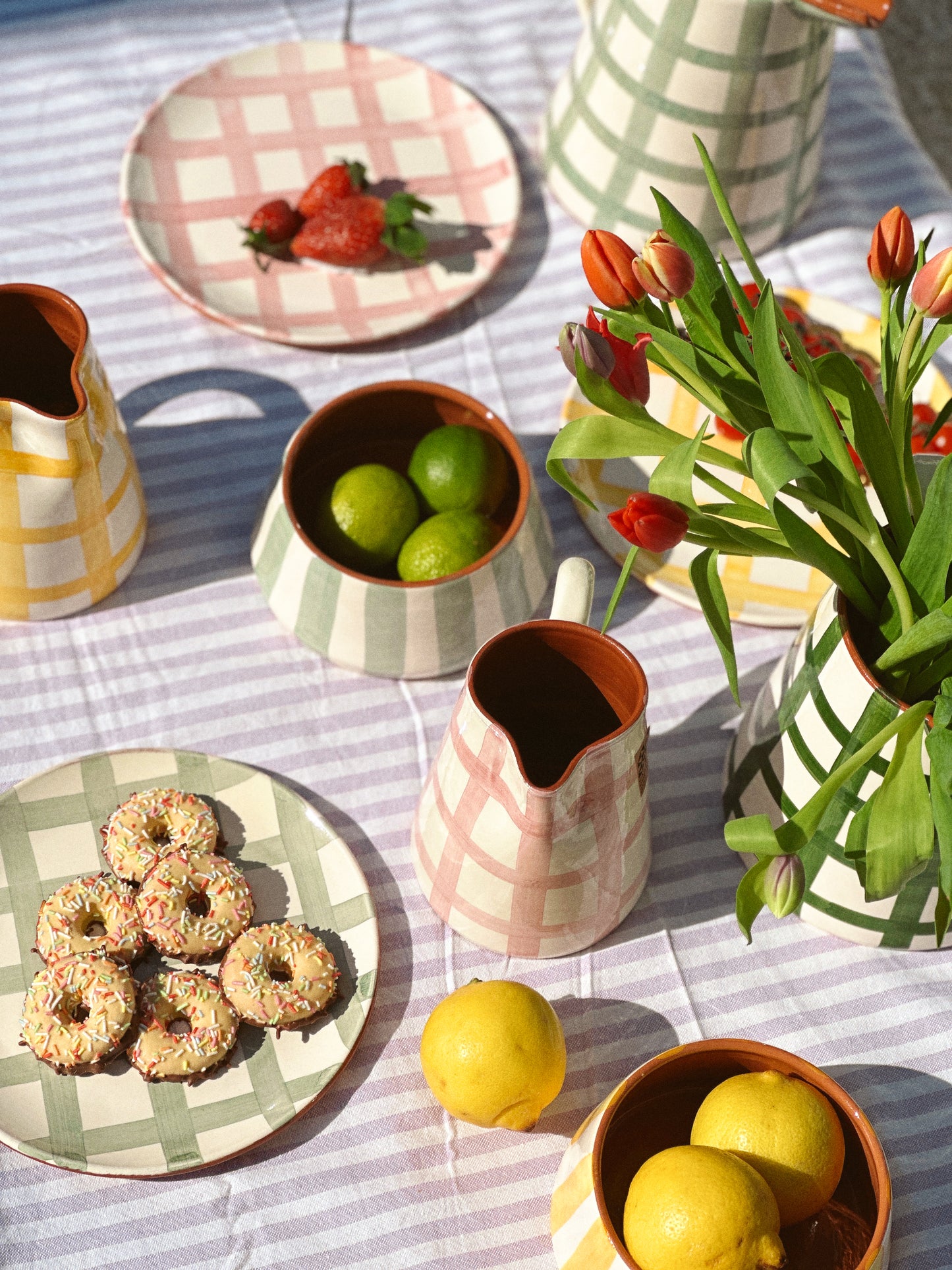 Petite assiette quadrillée - LILAS