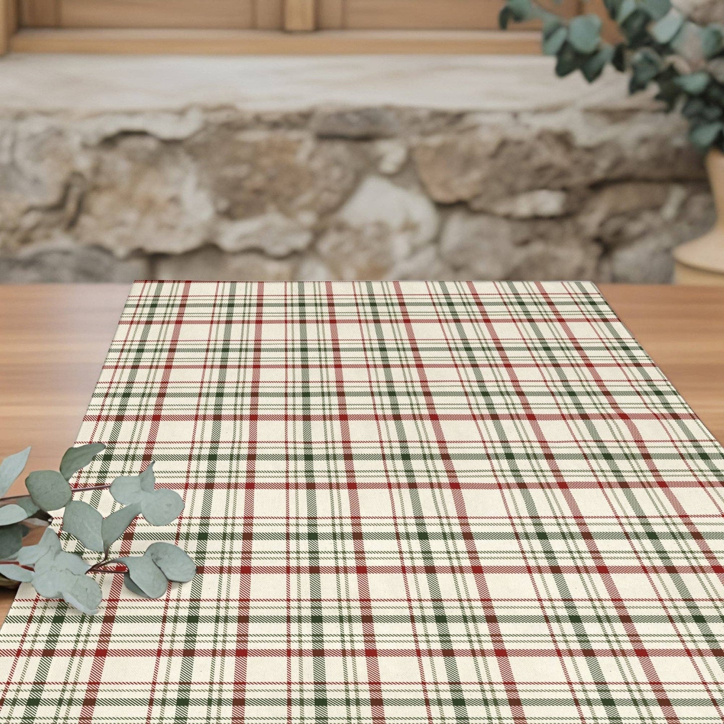 Chemin de table - TARTAN BEIGE