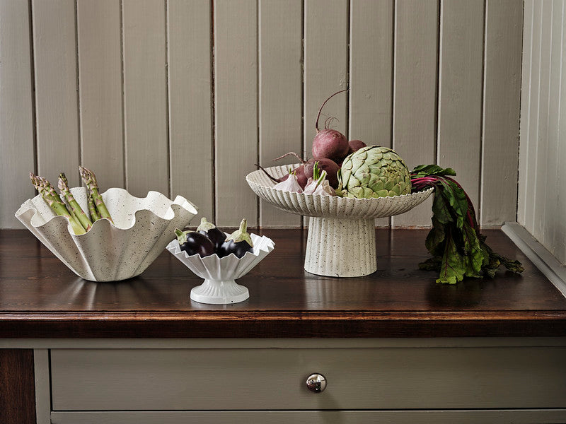 Bols sur pied ELNA - blanc (set de 3)