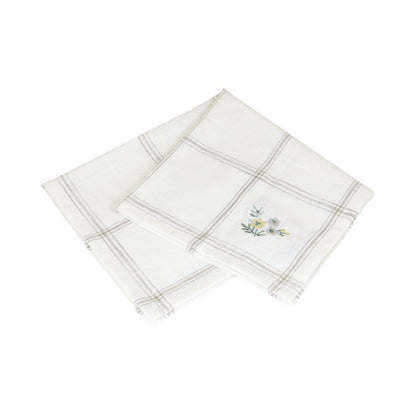 Lot de 2 serviettes ALMA en coton BIO - BEIGE