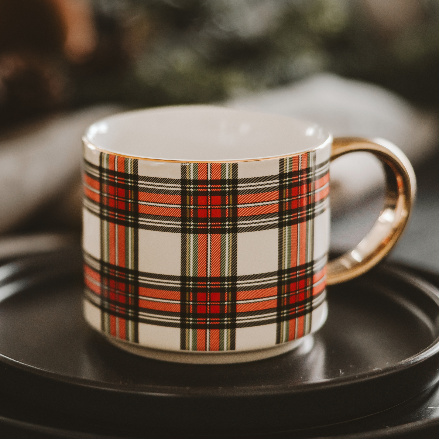 Mug - TARTAN ROUGE & BLANC