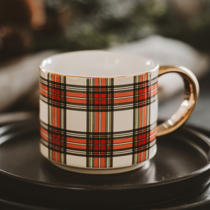 Mug - TARTAN ROUGE & BLANC