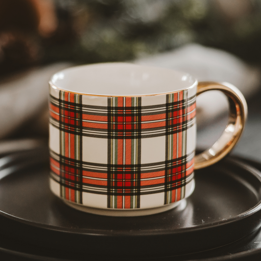 Mug - TARTAN ROUGE & BLANC
