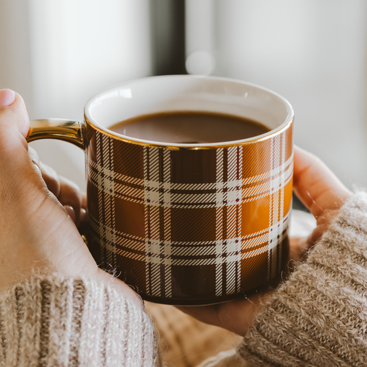 Mug - TARTAN MARRON
