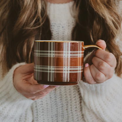 Mug - TARTAN MARRON