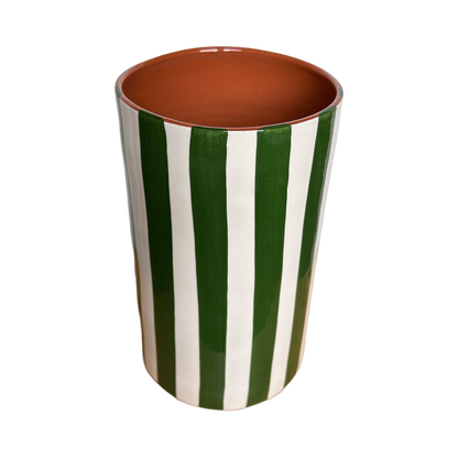 Vase à rayures - VERT