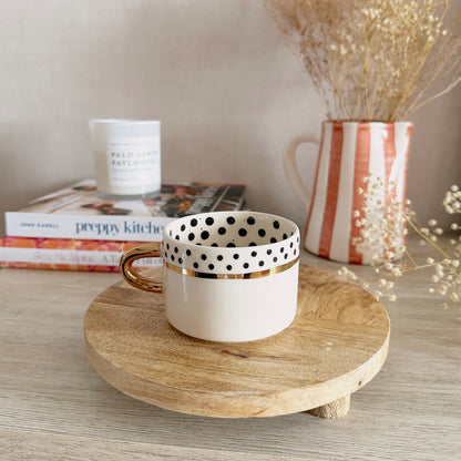 Tasse à pois noirs - 200ml