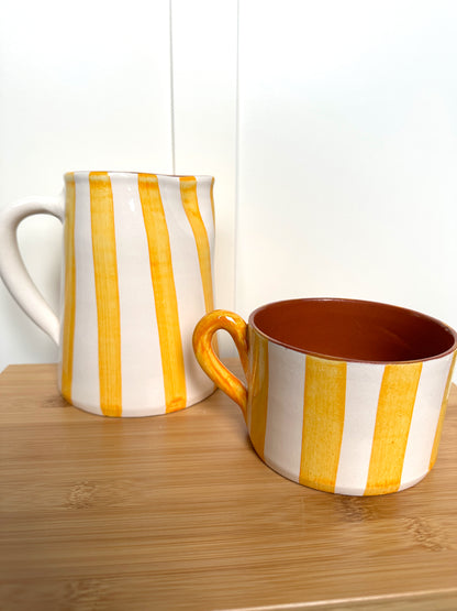 Mug à rayures - JAUNE