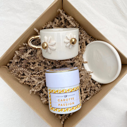 Box cadeau de Printemps | Tasse céramique + confiture "Carotte-Passion"