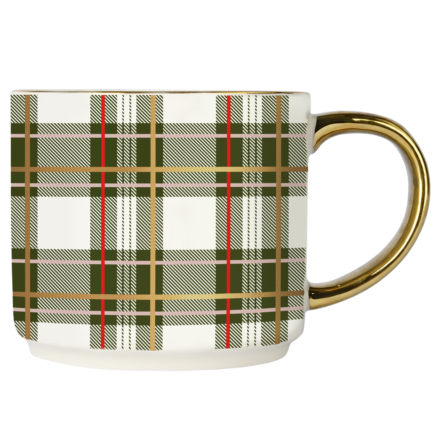 Mug - TARTAN VERT & BLANC