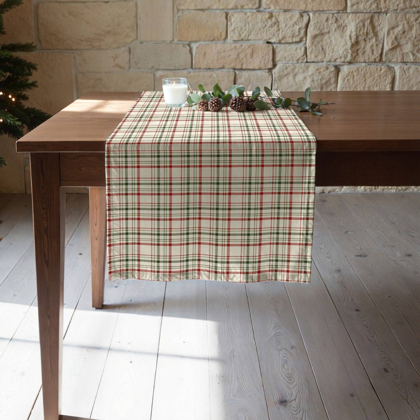 Chemin de table - TARTAN BEIGE