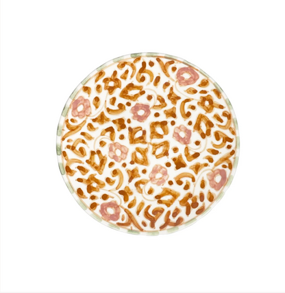 Assiette FLEUR (rose et orange)