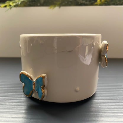 Tasse Papillons bleus 200ml (imperfection)