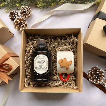 Box cadeau de Noël | Tasse "Gingerbread Man" + Sirop spéculoos