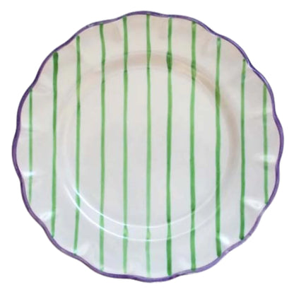 Assiette rayures vertes JOYOUS
